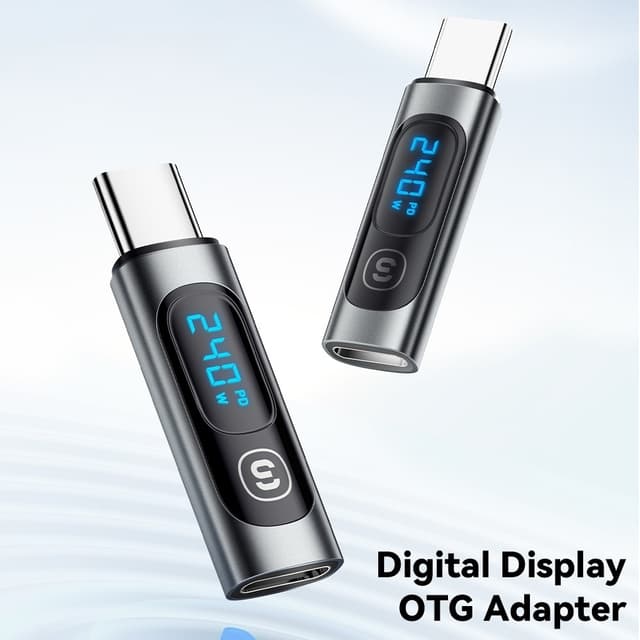 USB-C han til USB-C hun 240W Power Meter Tester Digital