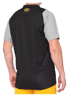 Maillot Manches Courtes 100% Celium Noir / Moutarde
