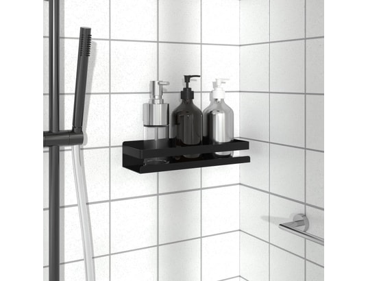 VIDAXL - Accessoire de douche étagère de douche noir mat acier inoxydable 304 brossé