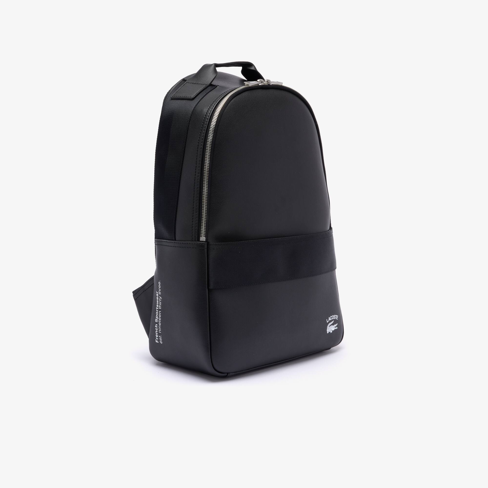 LACOSTE Practice Rucksack aus Leder Rucksäcke - Schwarz - Lacoste - Herren