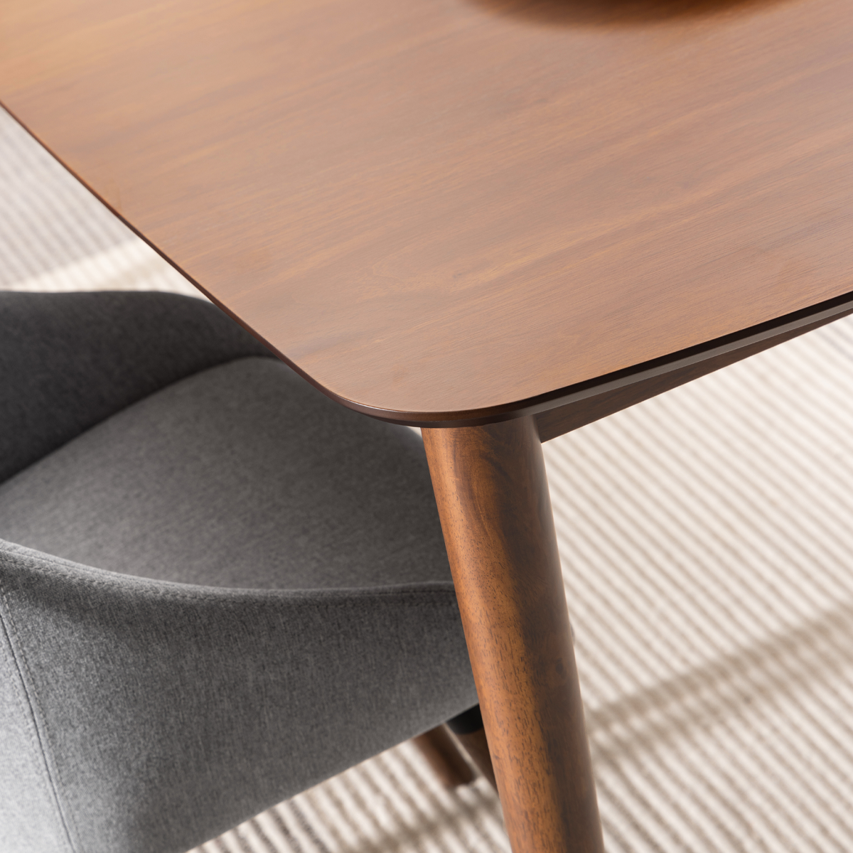 Lisomme Victor Uitschuifbare Houten Eettafel 180 x 90 cm - Walnoot