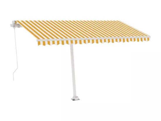 Auventanuel rétractable sur pied 450x350 Jaune/Blanc
