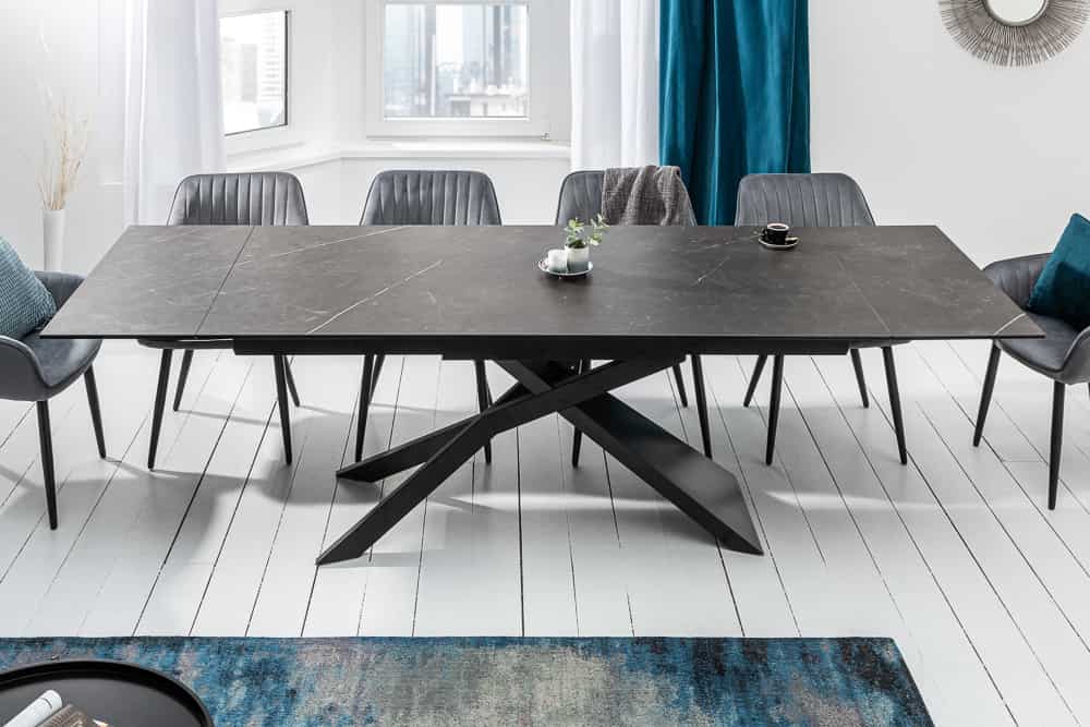 Ausziehbarer Esstisch EUPHORIA 180-220-260cm Graphit Keramik made in Italy