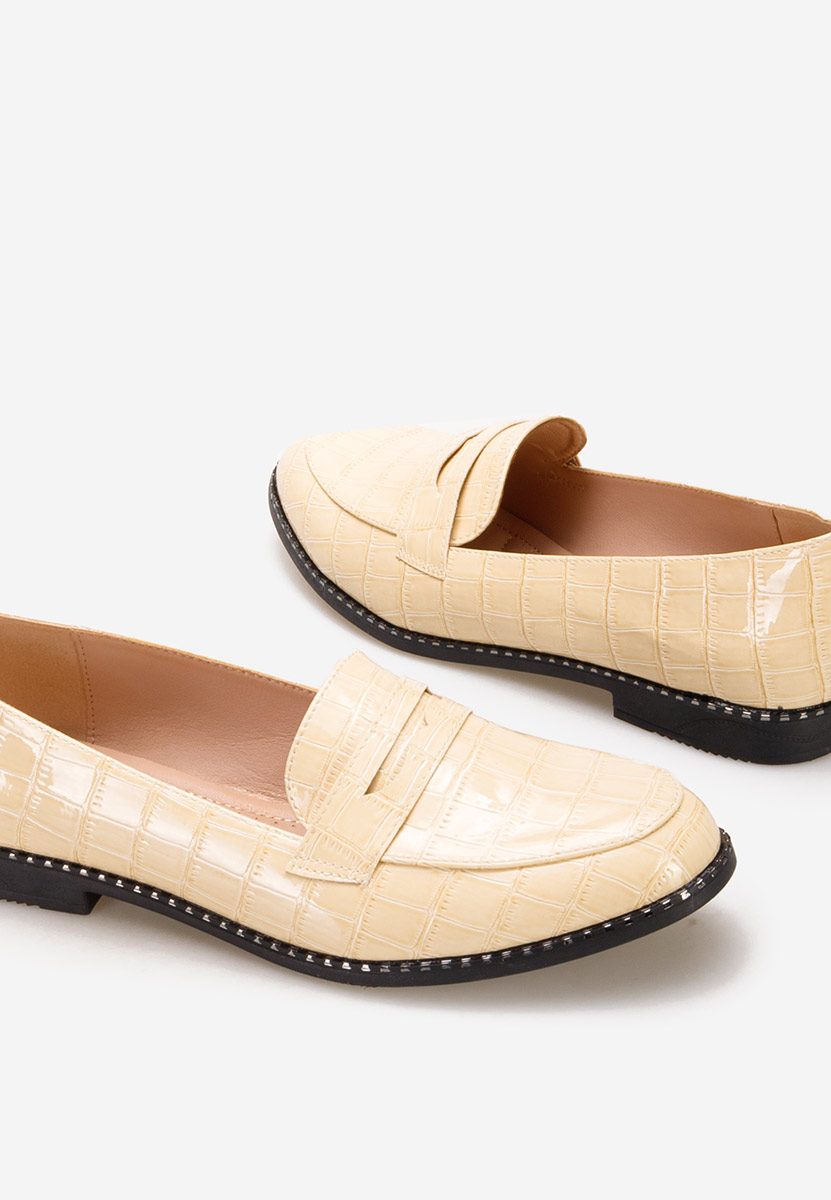Mocassins femme beige Hemera