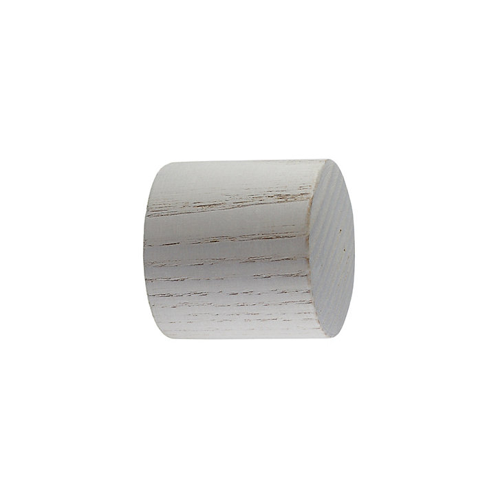 Embout bouchon pour barre à rideau GoodHome 28 mm Chalki blanc