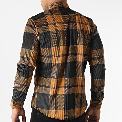 Chemise Manches Longues A Carreaux Y-3560-07 Camel Noir