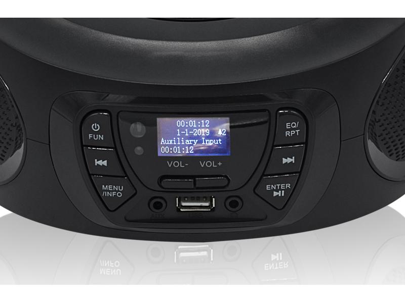 Roadstar Radio/CD-Player CDR-375 Schwarz Tragbares Digitalradio mit CD-Player