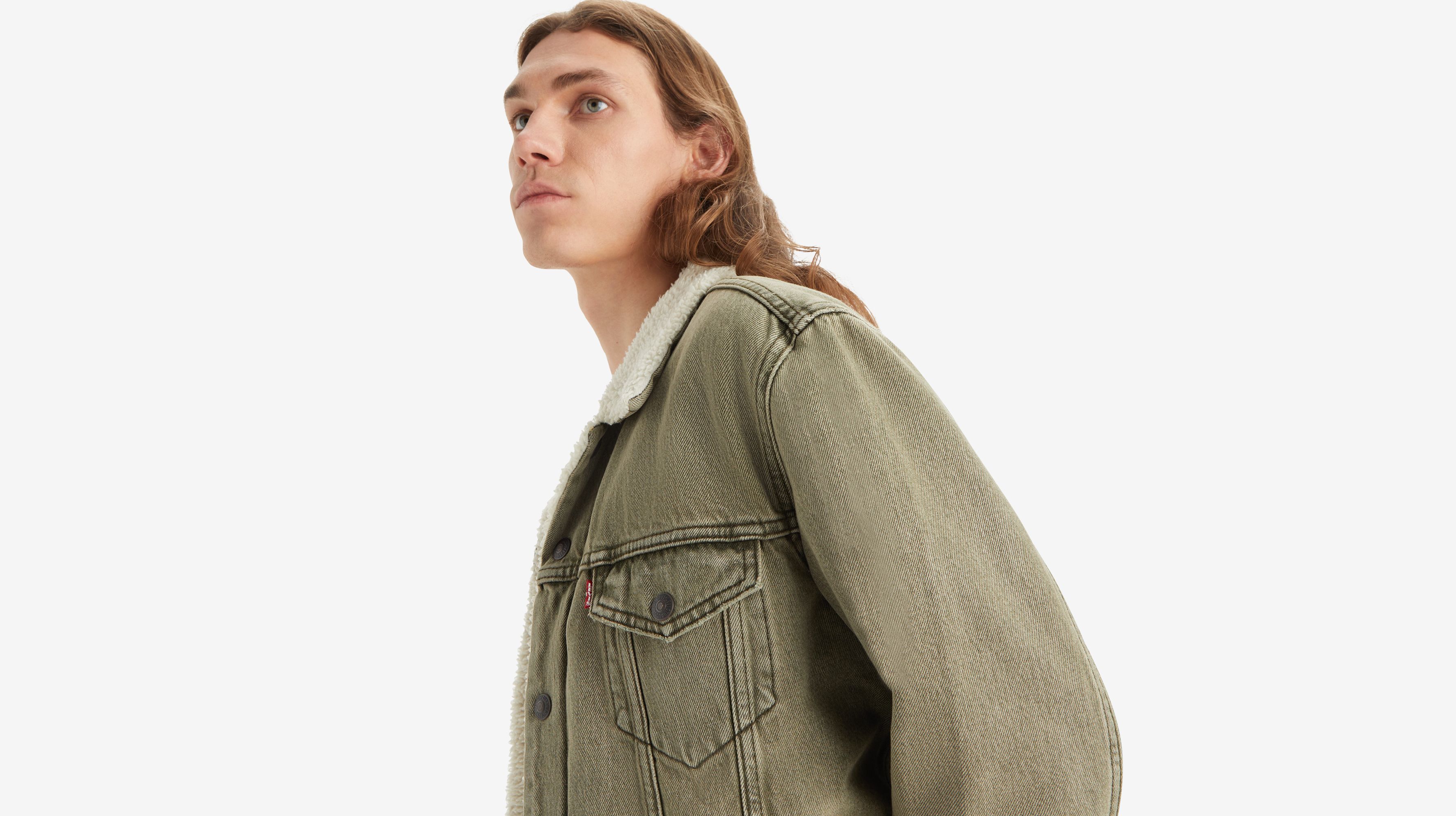 Veste sherpa Trucker Type III - Its My Passion Sherpa - Vert