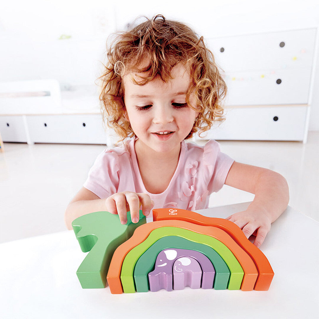 Hape stapelvormen safari olifant