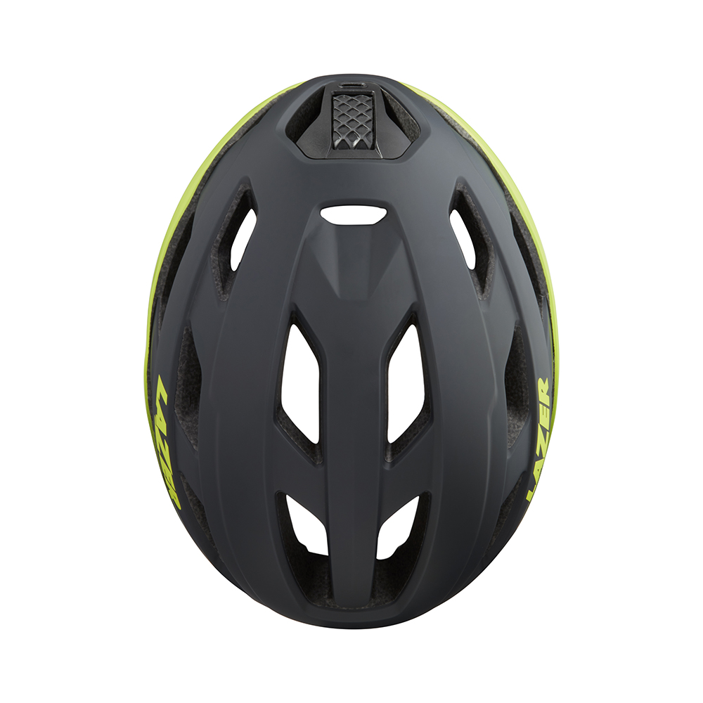 Lazer Strada Kineticore Hjelm Grå/Gul