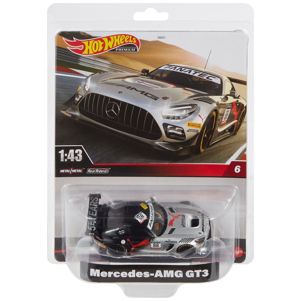 Hot Wheels Premium Mercedes-AMG GT3 Fahrzeug im Maßstab 1:43
