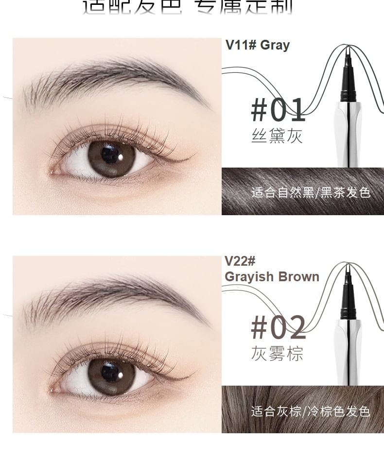 ROZO - 2 Claws Liquid Eyebrow Pen - 3 kleuren