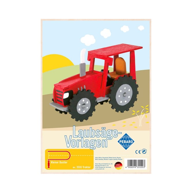 Laubsägevorlage - Traktor
