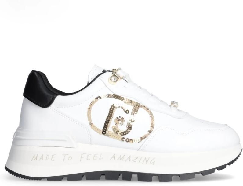 Liu Jo Witte Sneakers Geweldig 20 Spreading Tumbled SP White Dames
