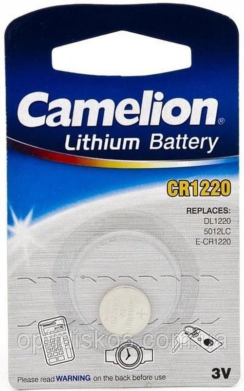 1 Stuk (1Blister a 1st) Camelion CR1220-BP1 Lithium 3V niet-oplaadbare batterij