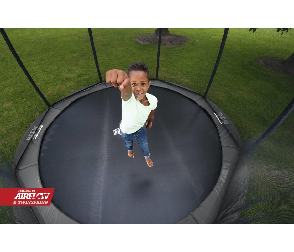 BERG - InGround Champion 330 Trampolin + Deluxe Sikkerhedsnet - Grå