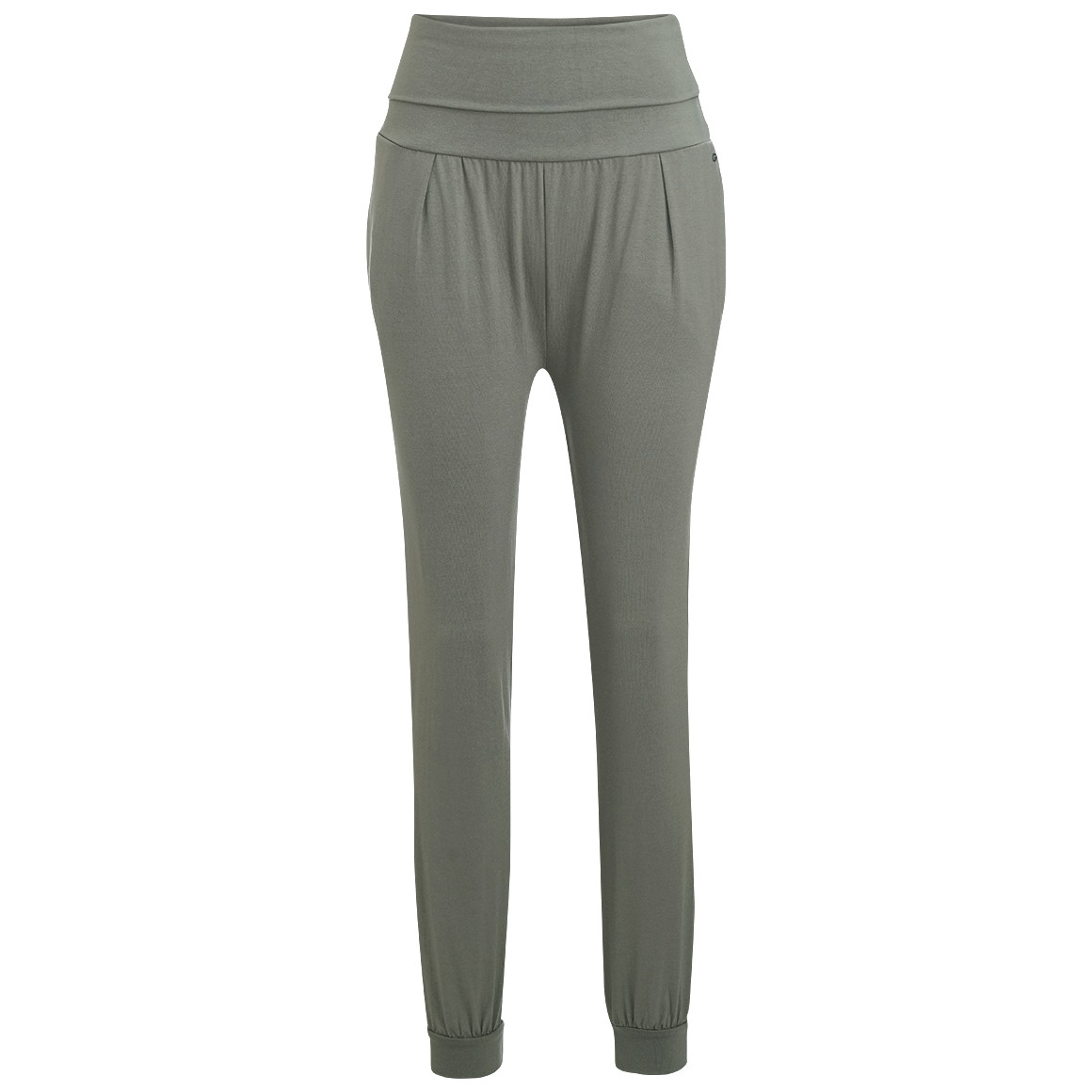 Gina Sports Damen Yoga-Hose mit breitem Bund oliv