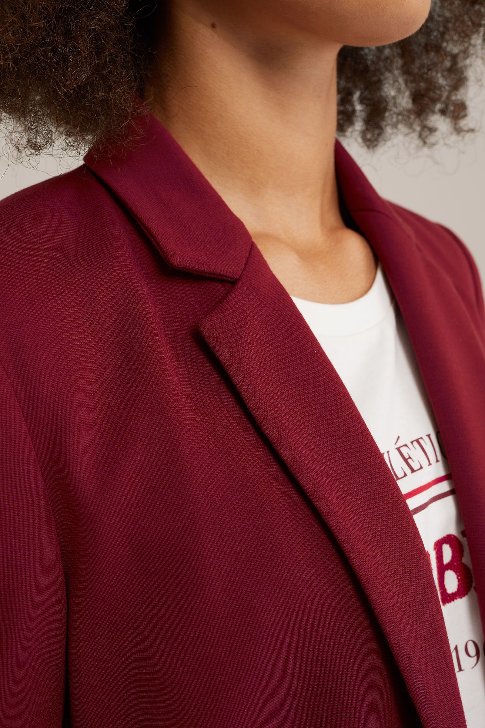 getailleerde jersey-stretch blazer WE Fashion Vuurrood