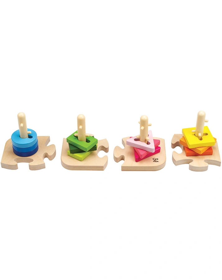 Kreatives Steckpuzzle 16-teilig aus Holz