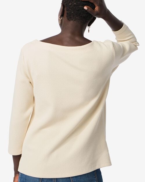 t-shirt structuré Kacey pour femmes blanc cassé