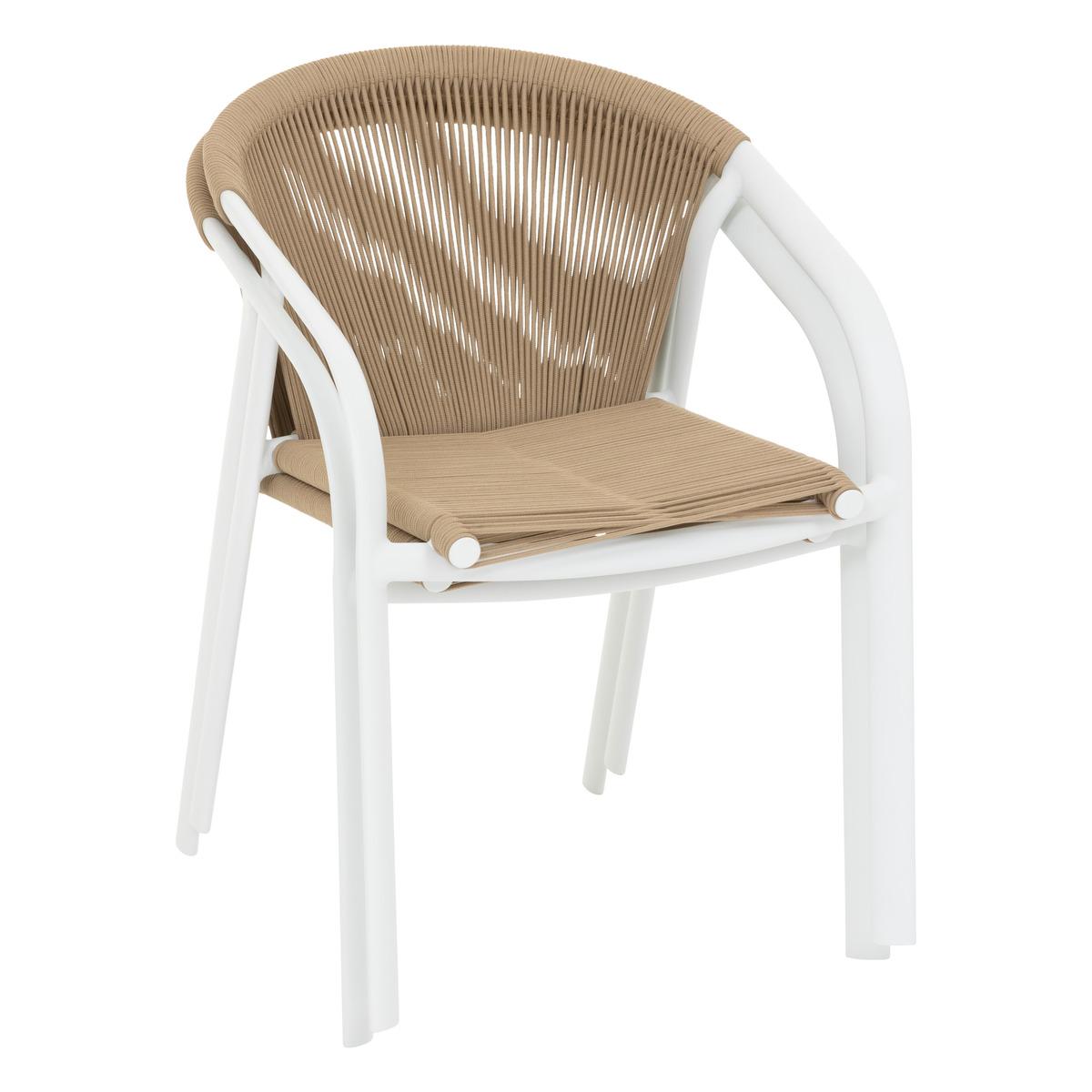 FAUTEUIL RIU EMPILABLE MIEL BLANC