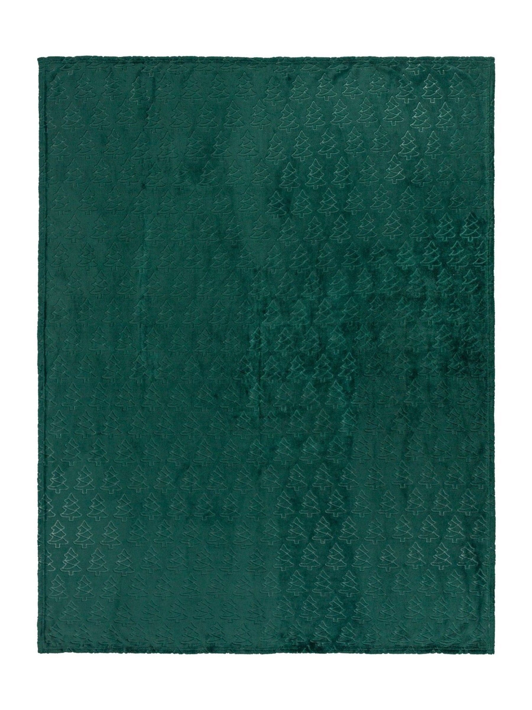 Furn Christmas Festive Trees Fleece Throw
