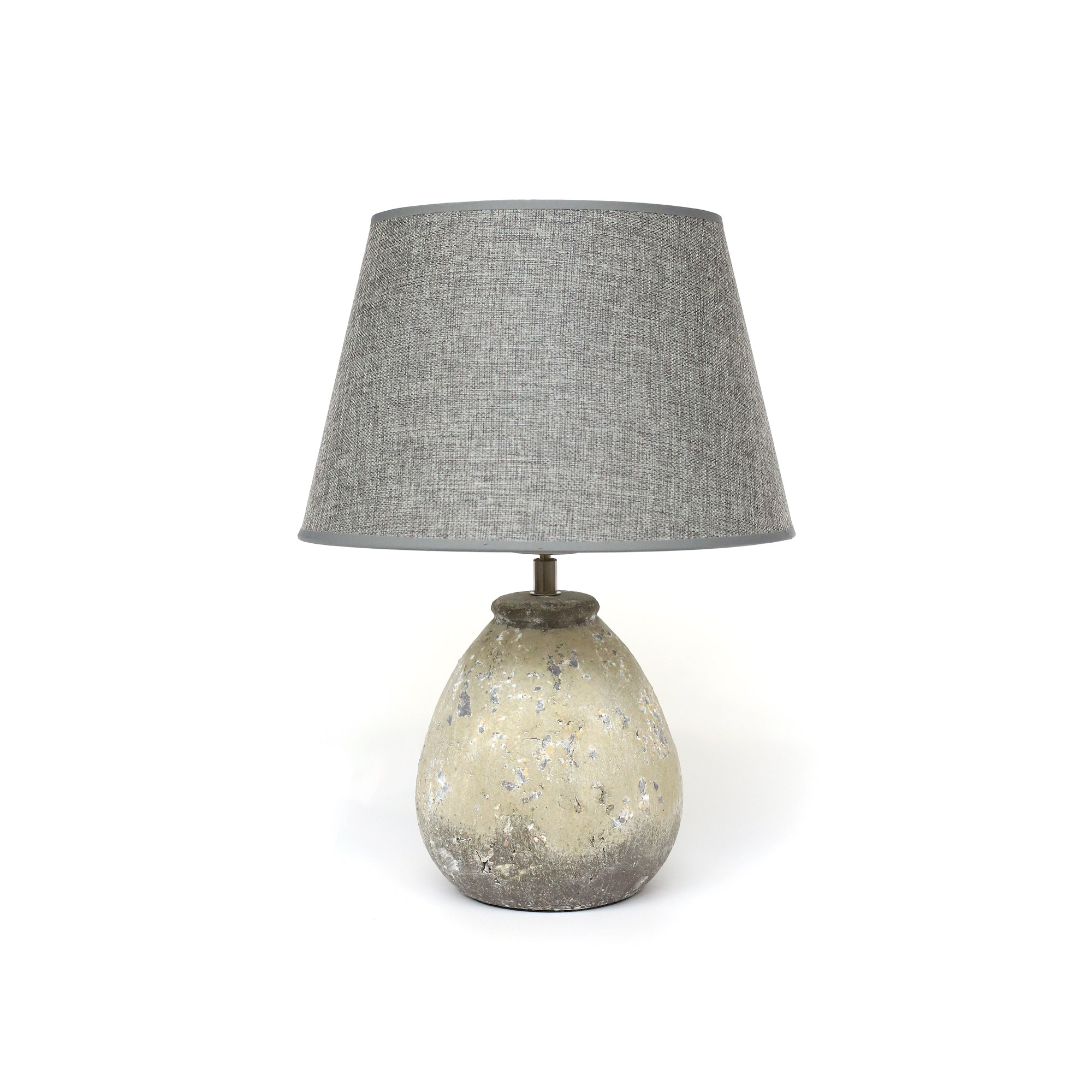 Tischlampe 'Heron', grau, Ø 32 cm, H 42 cm von fischer's lagerhaus