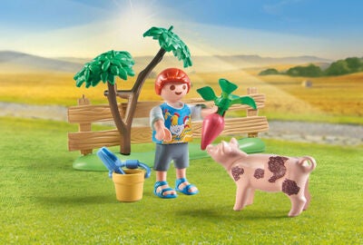 Playmobil 71443 Country Byggesett Idyllisk Kjøkkenhage med Besteforeldre