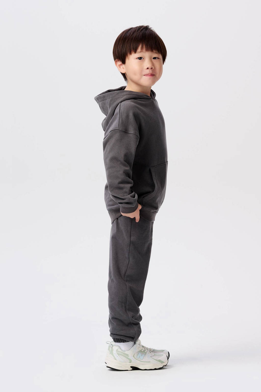 Noppies regular fit broek Nandyal van katoen grijs