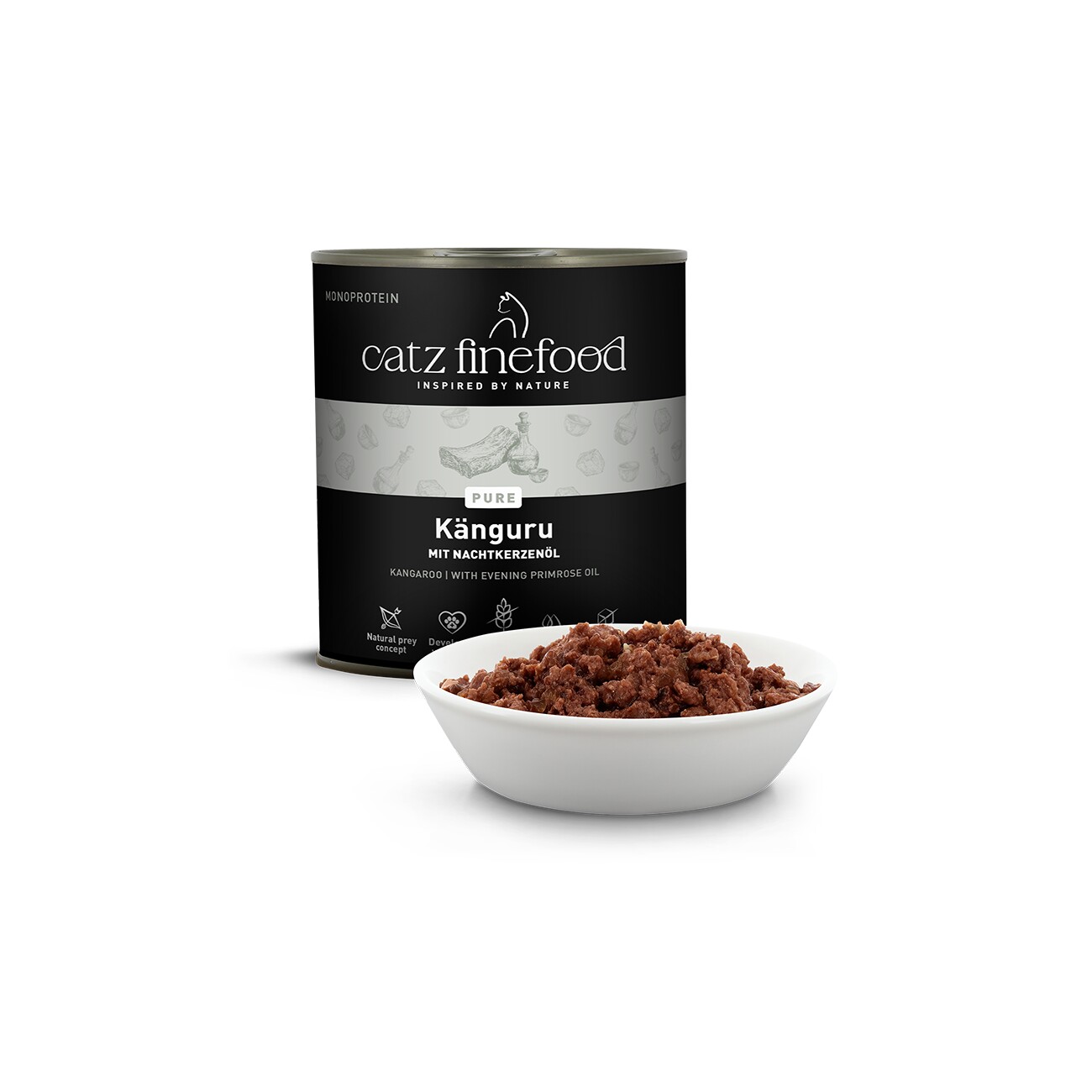 Catz finefood Nassfutter Katze Pure Adult Känguru 6x800 g