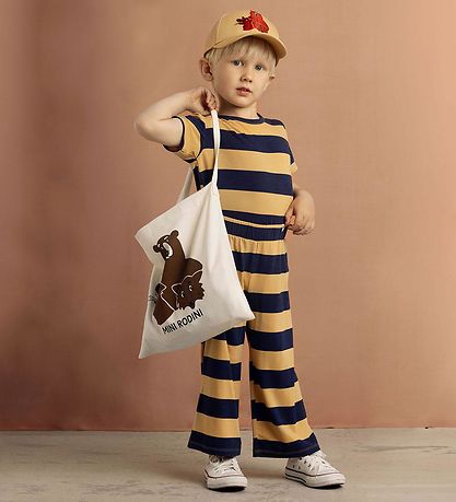 Mini Rodini Hosen - Beige/Navy Gestreift