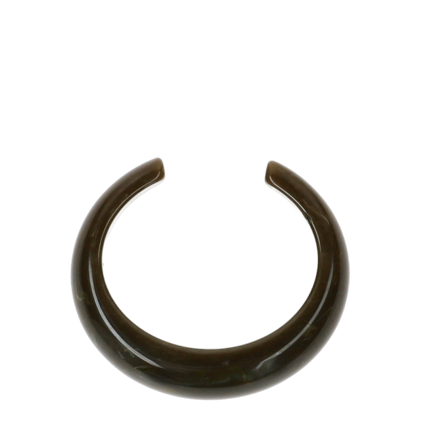 Donkergroene bangle armband