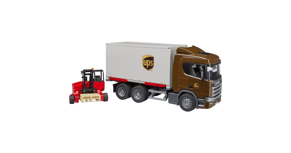 bruderScania Super 560R UPS logistiek vrachtwagen met heftruck en pallets Modelvoertuig  (03582)