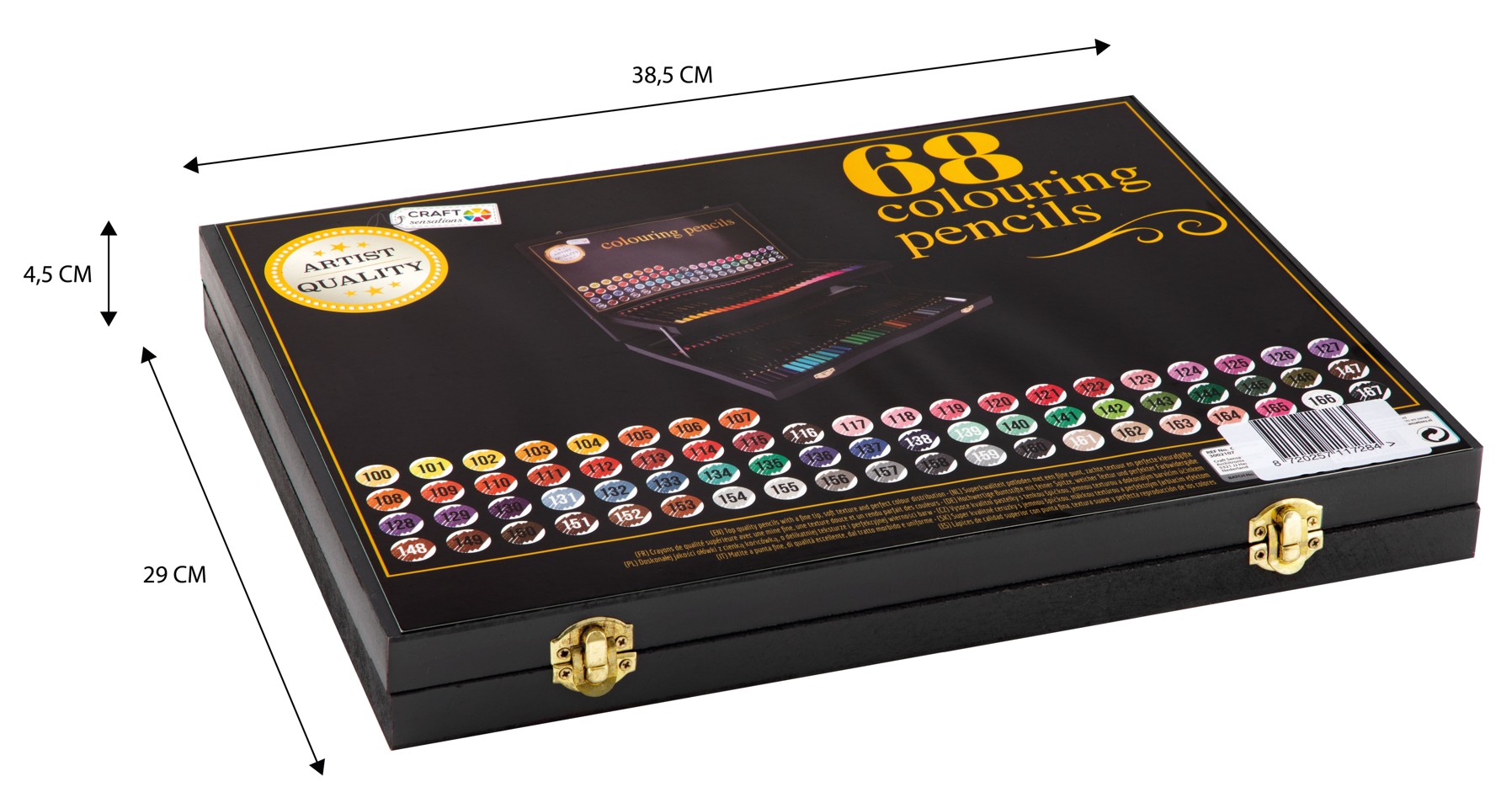 Craft Sensations - Farveblyanter - 68 Stk i Trækuffert