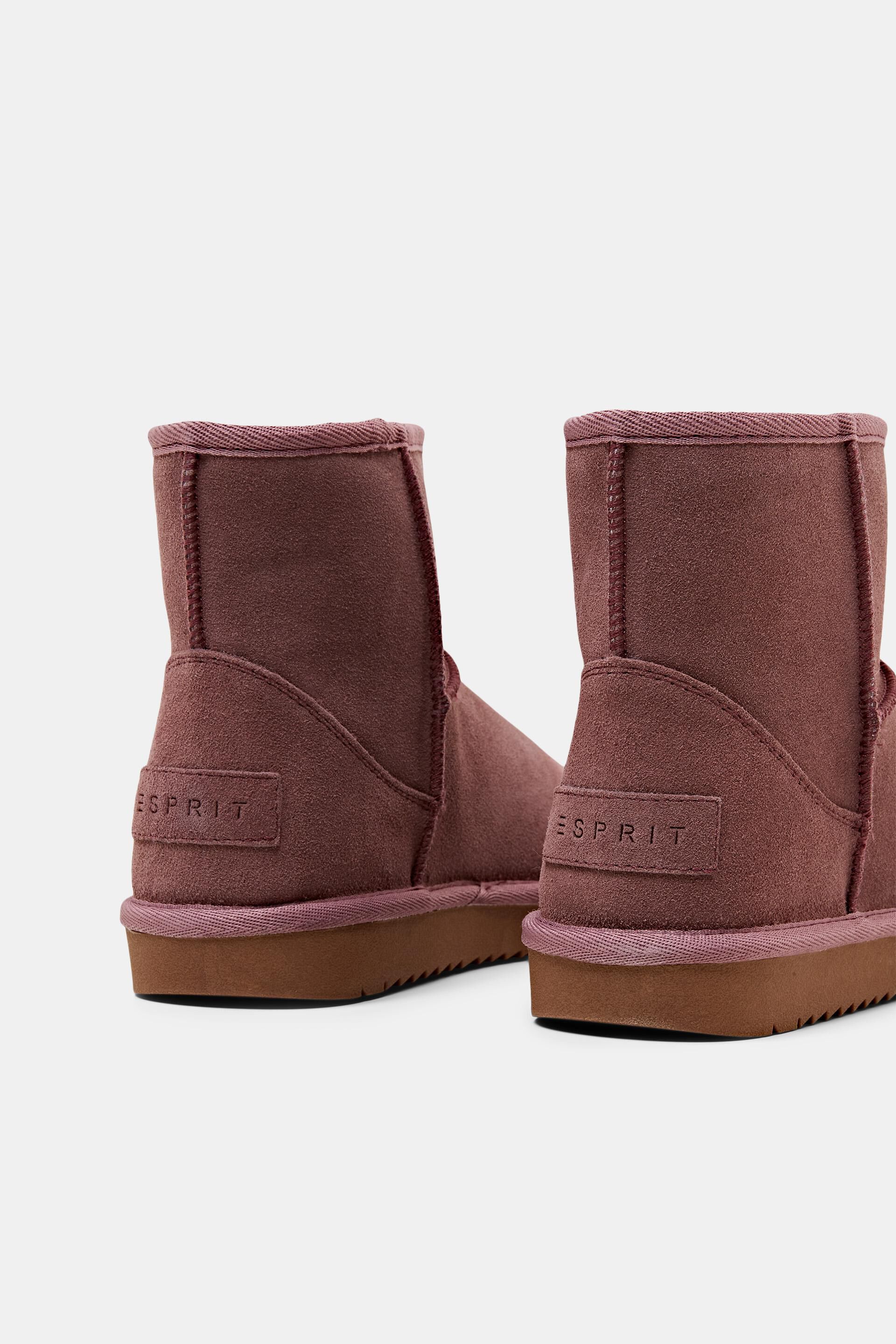 Bottines en daim doublées de fourrure synthétique
