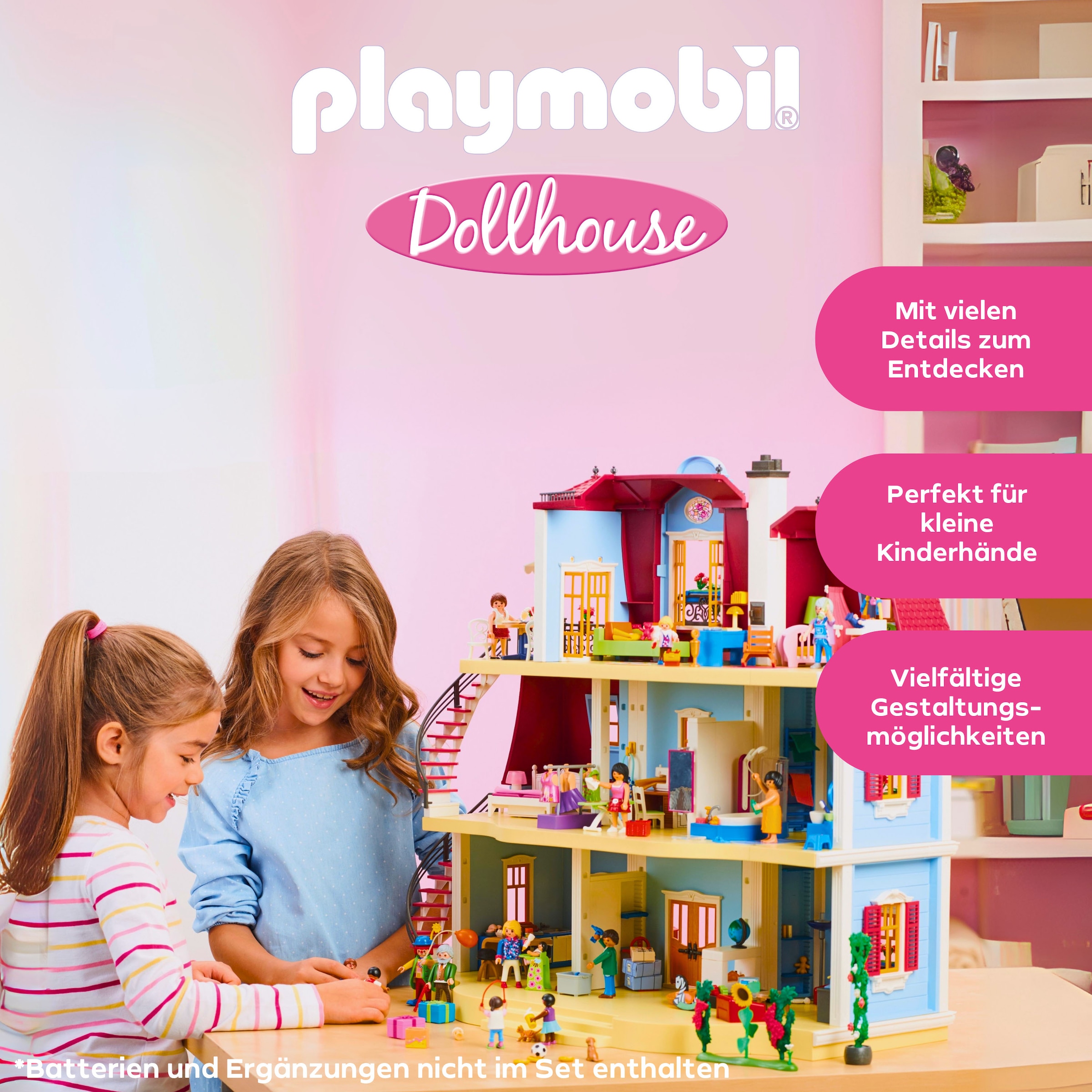 Playmobil® Konstruktions-Spielset »Mein Grosses Puppenhaus (70205), Dollhouse« Made in Germany