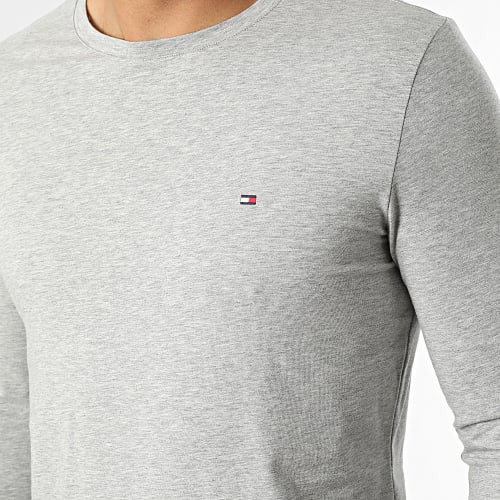 Tee Shirt Manches Longues Stretch Fit Slim 0804 Gris Chiné