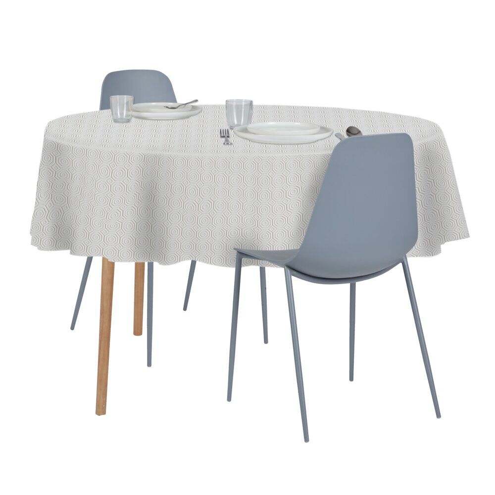 Nappe bulgomme ronde plastique EVA blanc Ø150cm