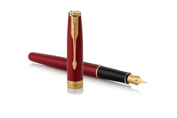 Parker 1931474, Sort, Guld, Rød, Blå, Guld, Lak, Rund spids, Forgyldt stål, Mellem