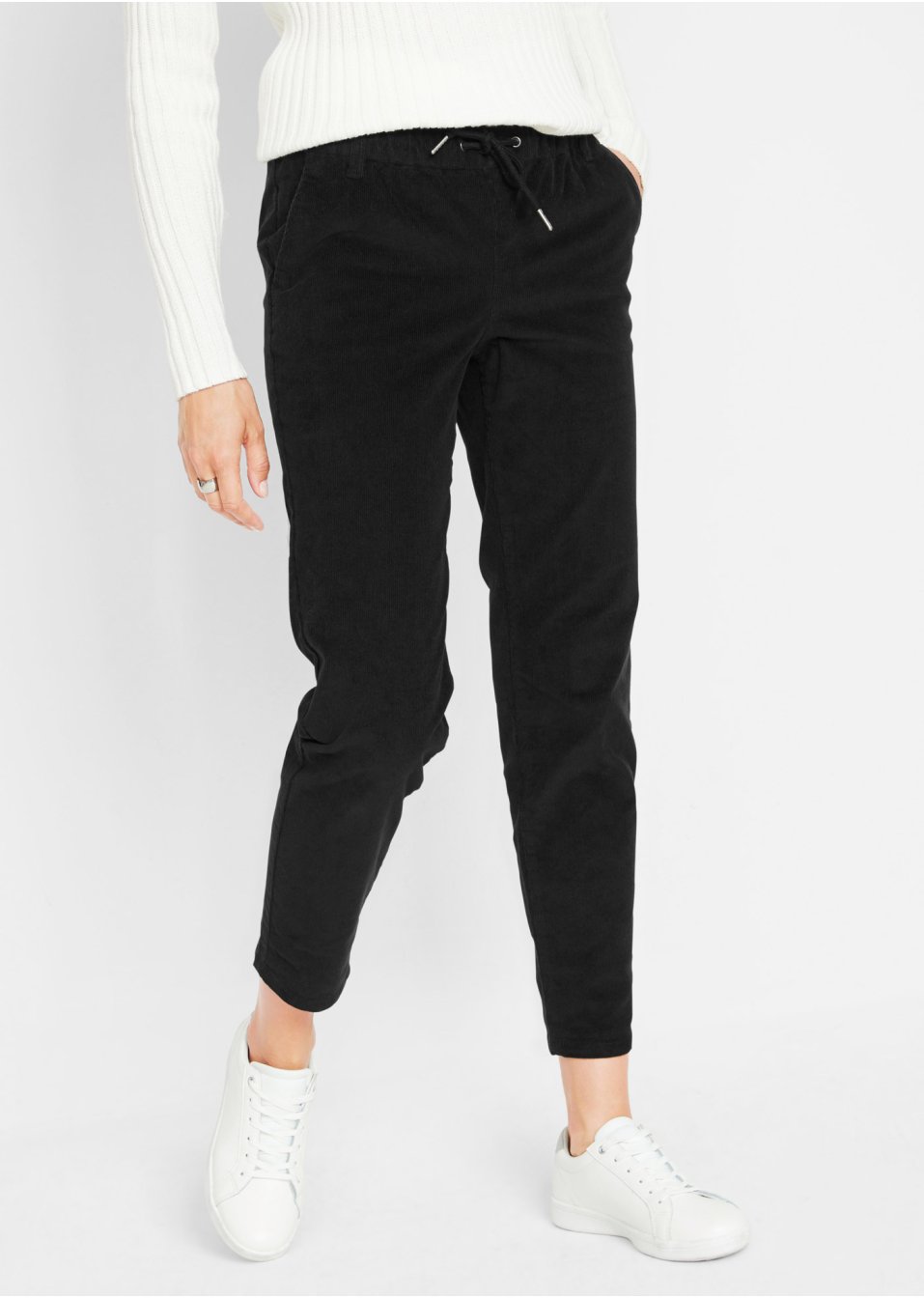 Pantalon velours côtelé avec cordon