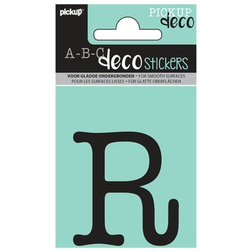 Pickup plakletter R Maud zwart 60 mm