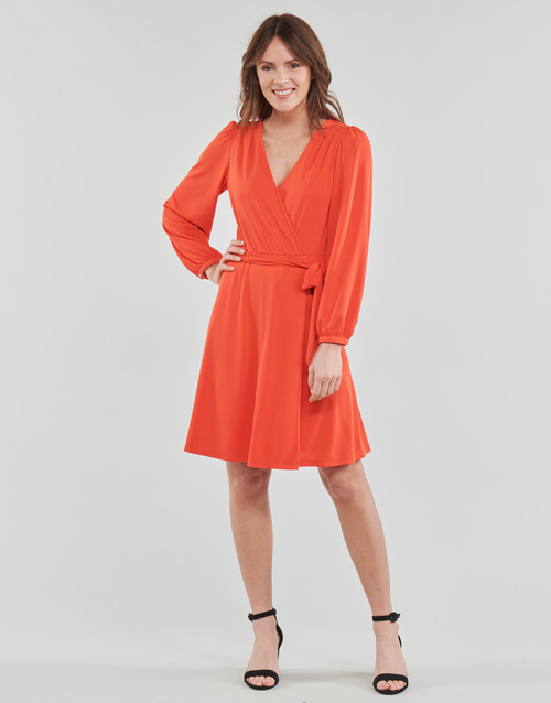 Lauren Ralph Lauren - SHAVILYA-LONG SLEEVE-DAY DRESS Naranja