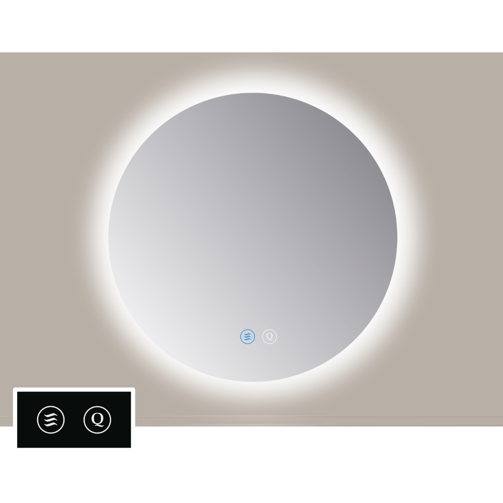 Sanicare Tutti RTA ronde spiegel met verwarming, verlichting rondom en touch bediening 85cm