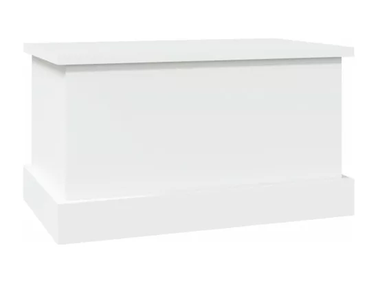 Boîte de rangement blanc 50x30x28 cm bois d'ingénierie