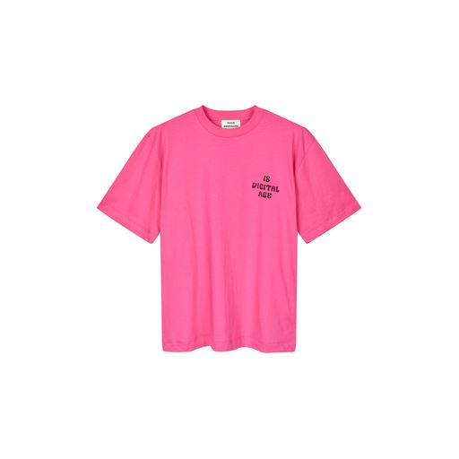 Mads Nørgaard Single Organic Dassel T-shirt, Carmine Rose, XL