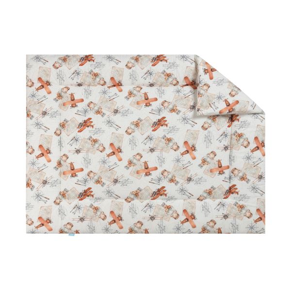 Bink Bedding Raf Boxkleed - 80 x 100 cm - Vliegtuigenprint