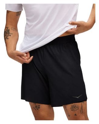 Short 2-en-1 Hoka Glide Run 7inch Noir Homme