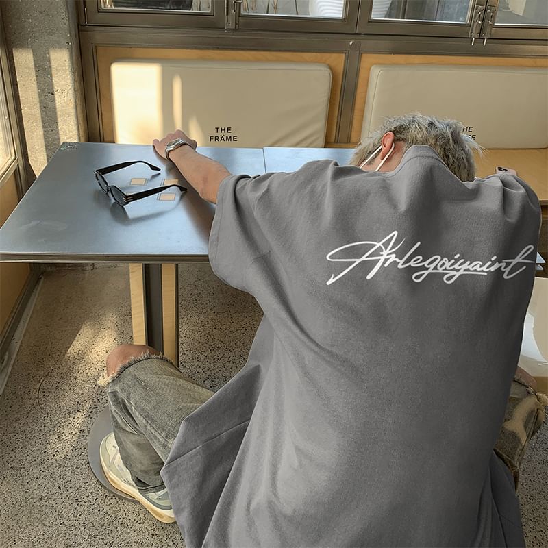 Priam - T-shirt met korte mouwen, ronde hals en belettering