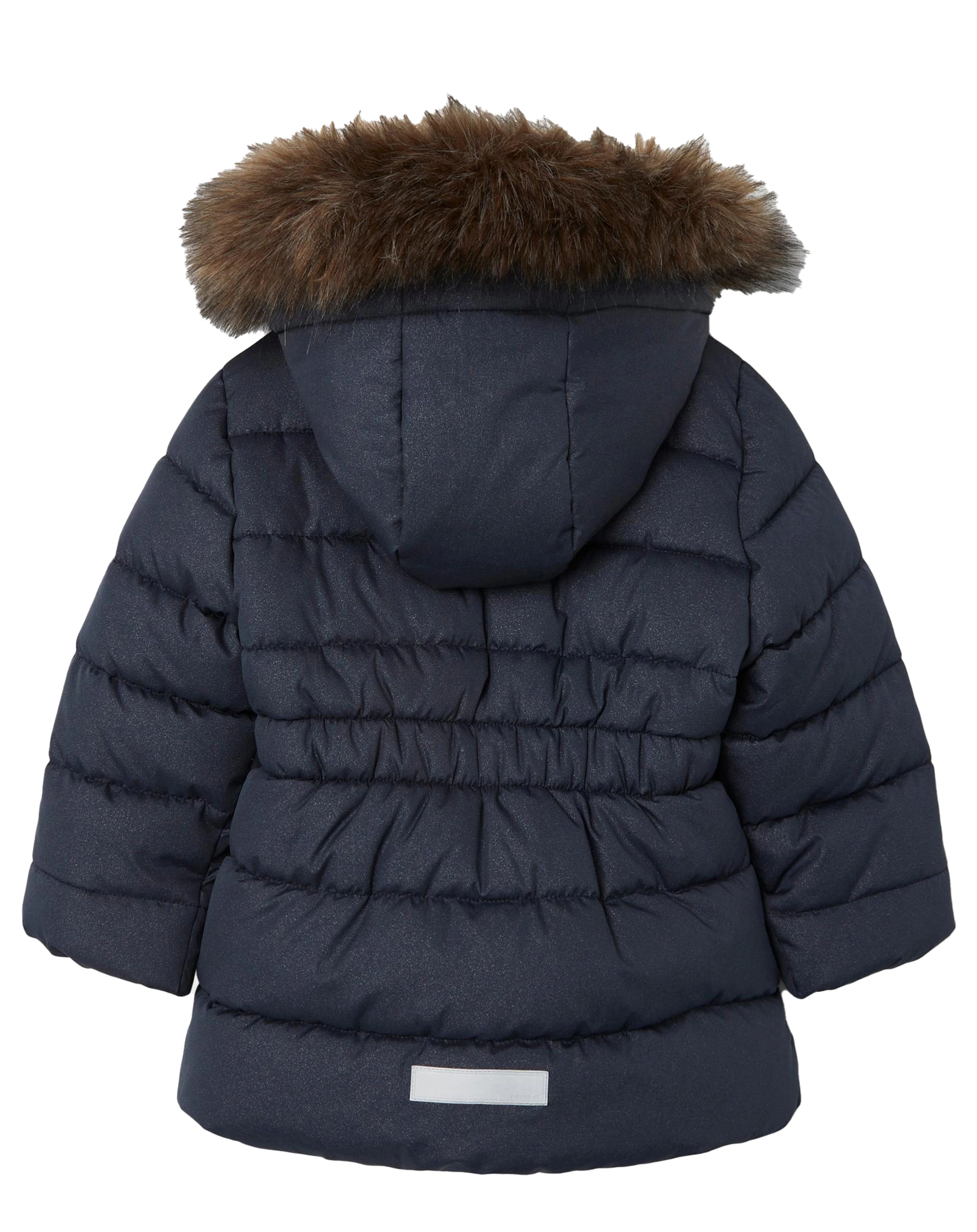 Steppjacke NMFMERETHE mit Kunstfell in dark sapphire