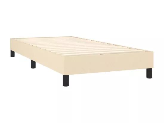 Sommier à lattes de lit Crème 90x200 cm Tissu